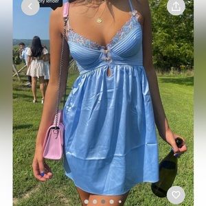 For love and lemons bell bow slip dress